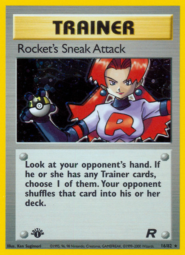 Rocket set Holo Rocket's Sneak Attack #16/82 first edition